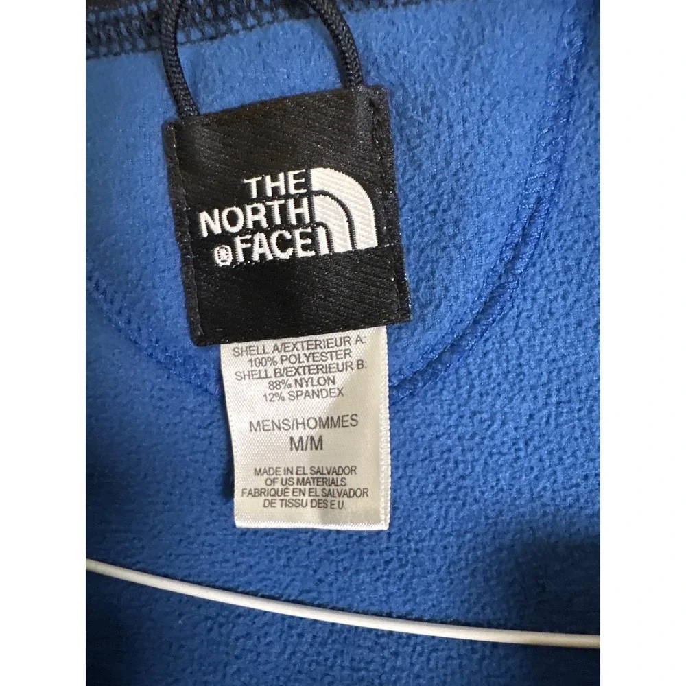 The North Face Mens Polartec Fleece Vest Blue Black Full Zip Sleeveless M 7859-3